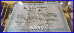 Wm. Rogers X12 Silver plate Homestead Flatwear 1922-1940 50 Pieces In Wood Box