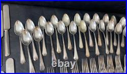 Wm Rogers and Son 1917 Lincoln Pattern silverplate flatware vintage set 149 pcs
