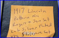 Wm Rogers and Son 1917 Lincoln Pattern silverplate flatware vintage set 149 pcs