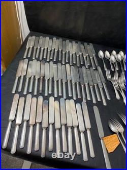 Wm Rogers and Son 1917 Lincoln Pattern silverplate flatware vintage set 149 pcs