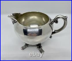 Wm Rogers vintage Silver Plate Three-piece Tea Coffee Set full set with tray