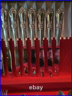 Wma Rogers Oneida Silverplate Flatware Vanessa A. K. A. Francesca 1965 Serves 8 Wma Rogers Oneida Silverplate Flatware Vanessa A. K. A. Francesca 1965 Serves 8