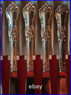 Wma Rogers Oneida Silverplate Flatware Vanessa A. K. A. Francesca 1965 Serves 8 Wma Rogers Oneida Silverplate Flatware Vanessa A. K. A. Francesca 1965 Serves 8