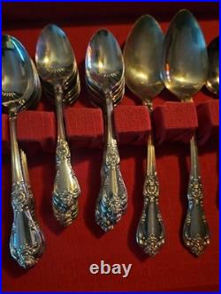 Wma Rogers Oneida Silverplate Flatware Vanessa A. K. A. Francesca 1965 Serves 8 Wma Rogers Oneida Silverplate Flatware Vanessa A. K. A. Francesca 1965 Serves 8