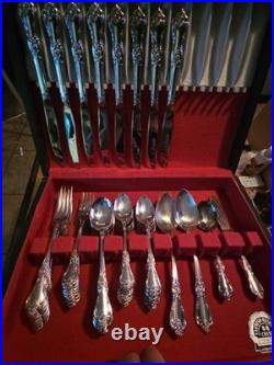 Wma Rogers Oneida Silverplate Flatware Vanessa A. K. A. Francesca 1965 Serves 8