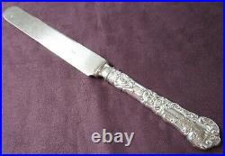 YALE 12 Hollow Handle Dinner Knives 1894 Rogers Silverplate C Monograms